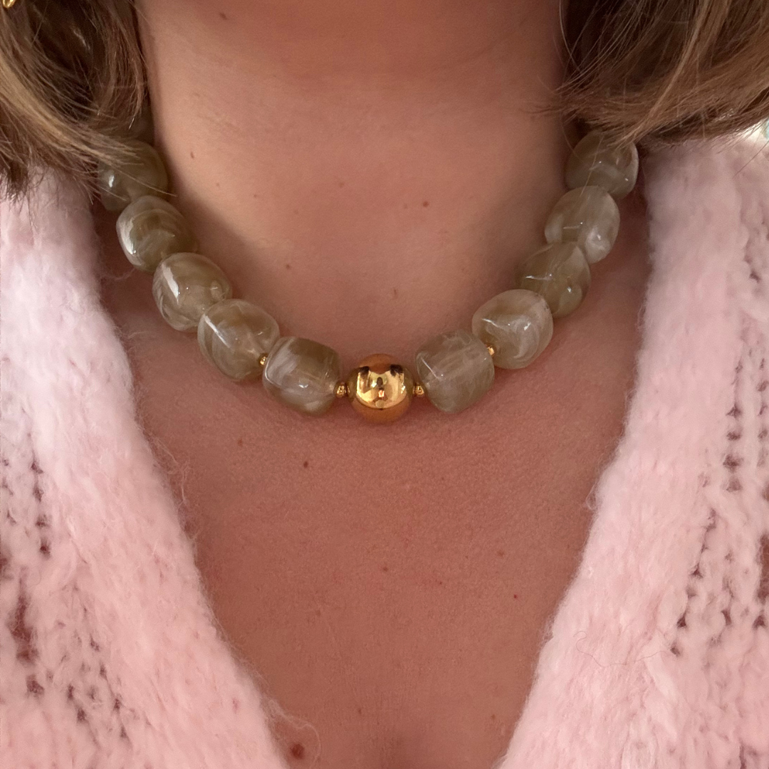 Collier PIERRE beige