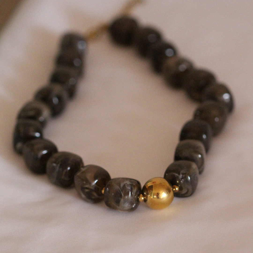 Collier PIERRE marron