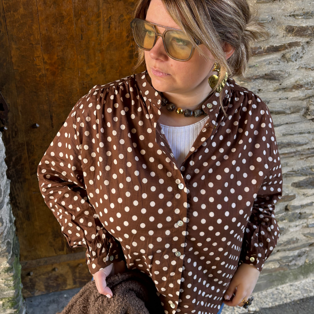 Blouse “Choco Pois”