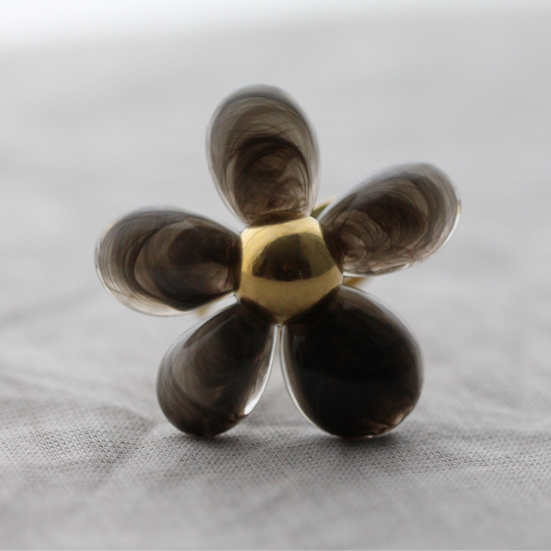 Bague CAMELIA Noire