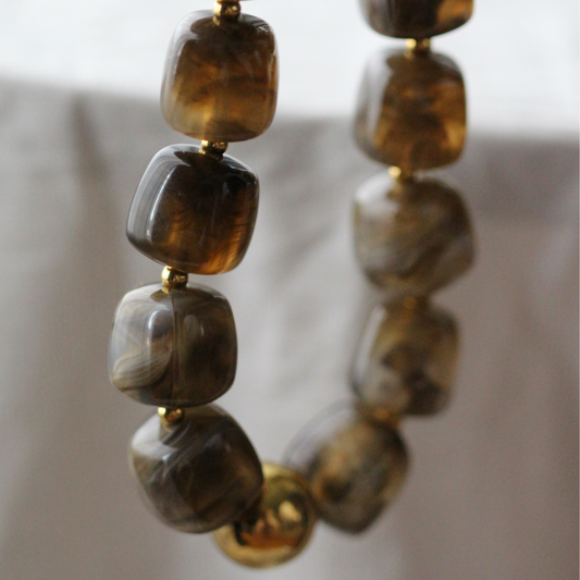 Collier PIERRE marron
