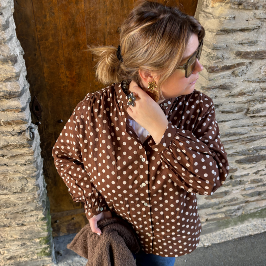 Blouse “Choco Pois”