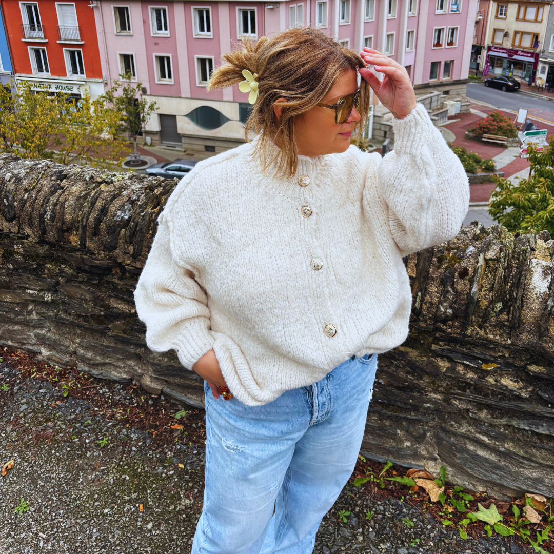 Gilet HORTENSE - Ecru